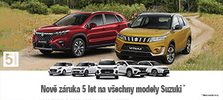 Vozy Suzuki nově se zárukou 5 let